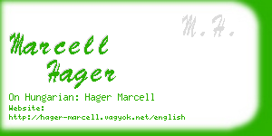 marcell hager business card